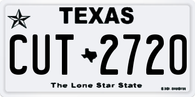 TX license plate CUT2720