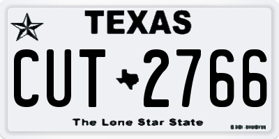 TX license plate CUT2766