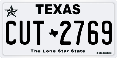 TX license plate CUT2769