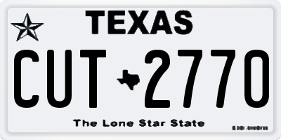TX license plate CUT2770