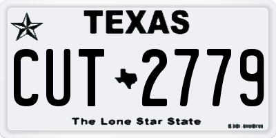 TX license plate CUT2779