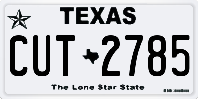 TX license plate CUT2785