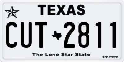 TX license plate CUT2811