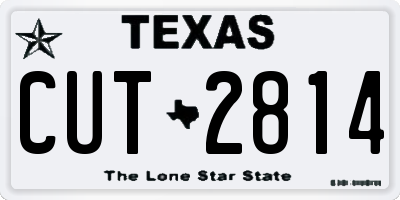 TX license plate CUT2814