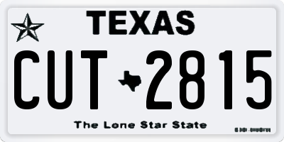 TX license plate CUT2815
