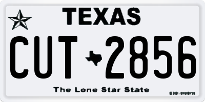 TX license plate CUT2856