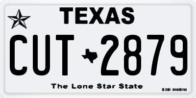 TX license plate CUT2879