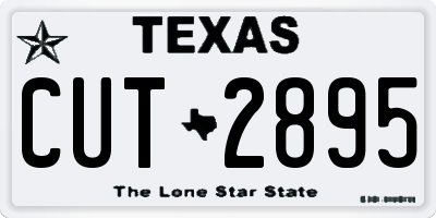 TX license plate CUT2895
