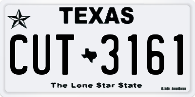 TX license plate CUT3161