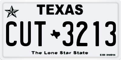 TX license plate CUT3213