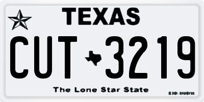 TX license plate CUT3219