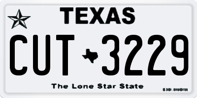 TX license plate CUT3229