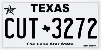 TX license plate CUT3272