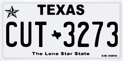 TX license plate CUT3273