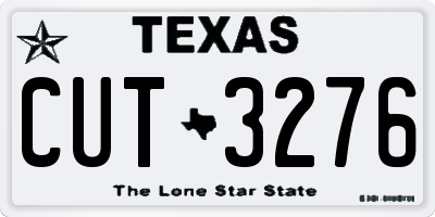 TX license plate CUT3276