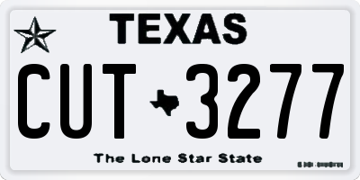 TX license plate CUT3277
