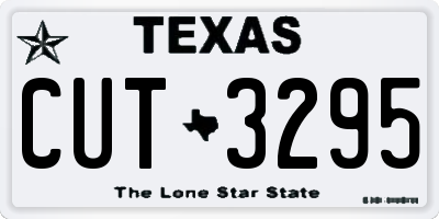 TX license plate CUT3295