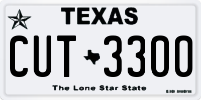 TX license plate CUT3300