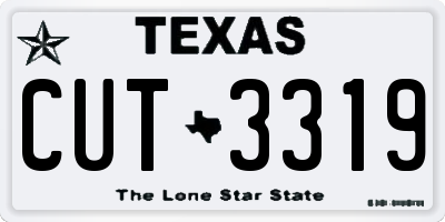 TX license plate CUT3319