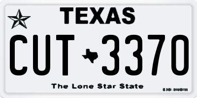 TX license plate CUT3370