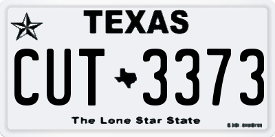 TX license plate CUT3373