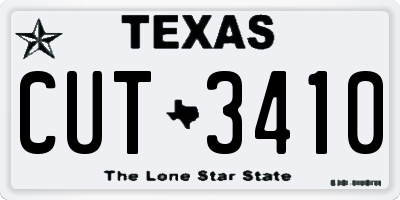TX license plate CUT3410