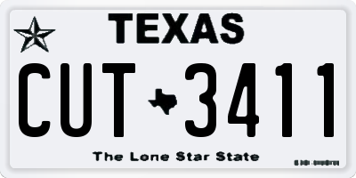 TX license plate CUT3411