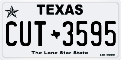 TX license plate CUT3595