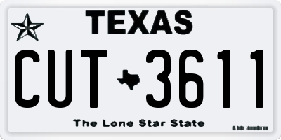 TX license plate CUT3611
