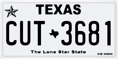 TX license plate CUT3681
