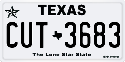 TX license plate CUT3683