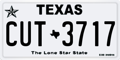 TX license plate CUT3717