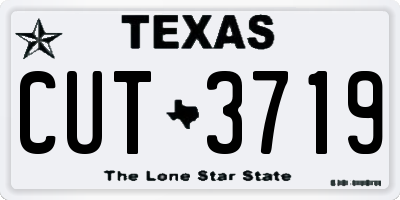 TX license plate CUT3719