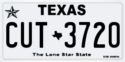 TX license plate CUT3720
