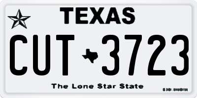 TX license plate CUT3723
