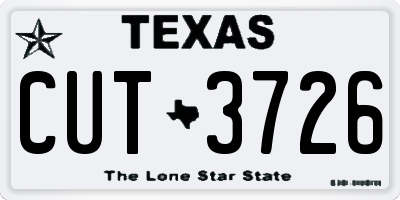 TX license plate CUT3726