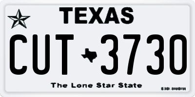 TX license plate CUT3730