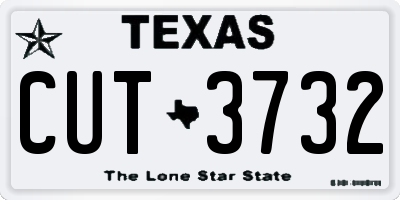 TX license plate CUT3732