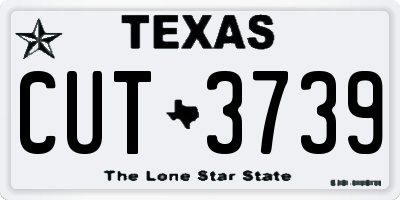 TX license plate CUT3739