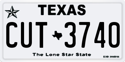 TX license plate CUT3740
