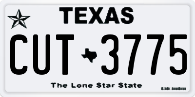 TX license plate CUT3775