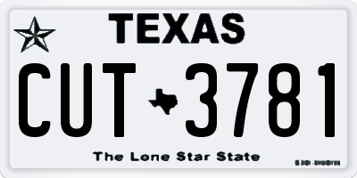 TX license plate CUT3781