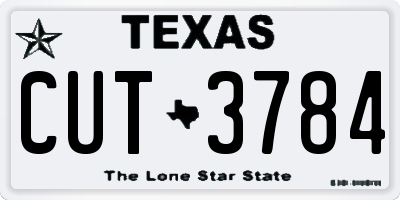 TX license plate CUT3784