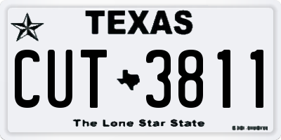 TX license plate CUT3811
