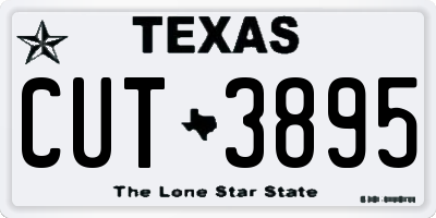 TX license plate CUT3895