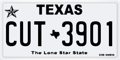 TX license plate CUT3901
