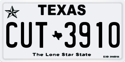 TX license plate CUT3910