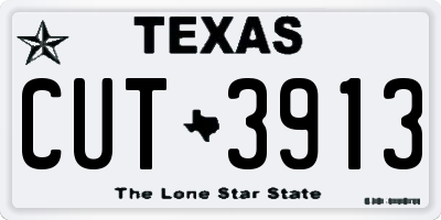TX license plate CUT3913