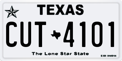 TX license plate CUT4101
