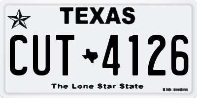 TX license plate CUT4126